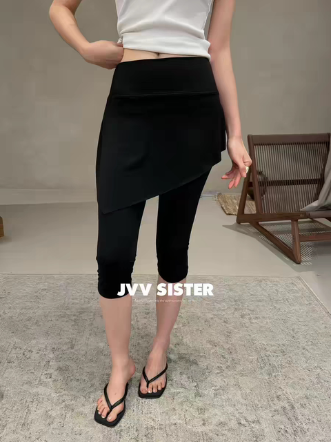 JVBSISTER2026 ລະດູຮ້ອນໃຫມ່ສະບັບພາສາເກົາຫຼີ slimming leggings versatile ຂອງແມ່ຍິງບາດເຈັບແລະປອມສອງສິ້ນສັ້ນ skirt 72356