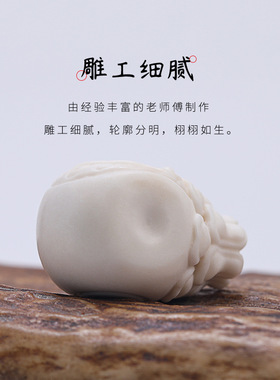 鹿角雕刻一体三通无相佛手串搭配金刚星月菩提108百香籽DIY文玩