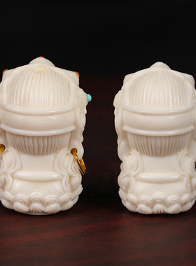 鹿角绿度母宝宝佛观音菩萨佛珠挂件摆件吊坠星月菩提金刚文玩