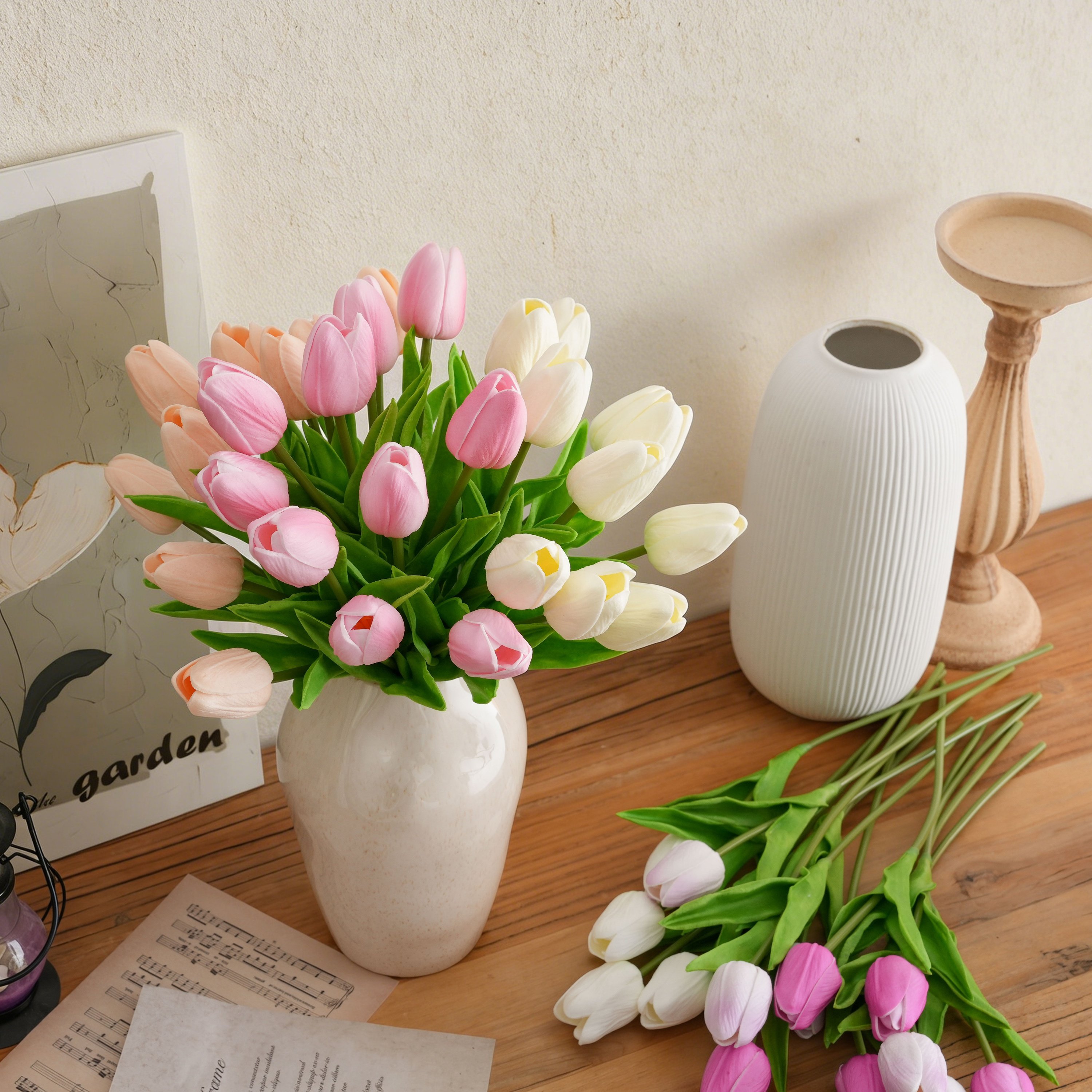 仿真郁金香插花假花婚礼商场造景装饰花艺茶几餐桌摆件拍摄手捧花,淘宝优惠券,粉丝福利购,淘宝优惠卷