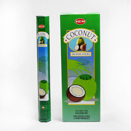进口HEM印度香熏牛奶椰汁椰子coconut线香衣橱香室内香薰除味持久 - 图2
