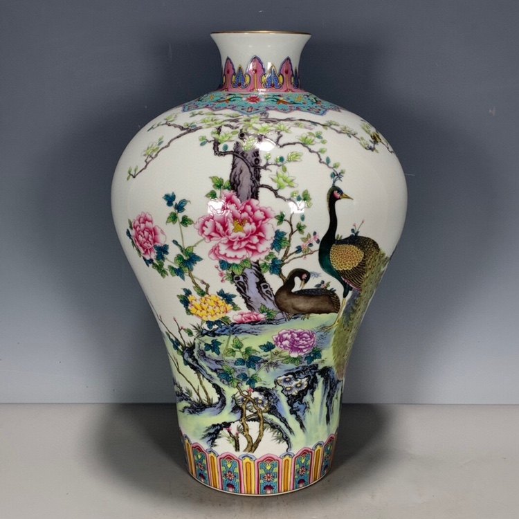 品質検査済 花瓶 同治年製 粉彩 古美術 唐物 唐詩 清代 asakusa.sub.jp