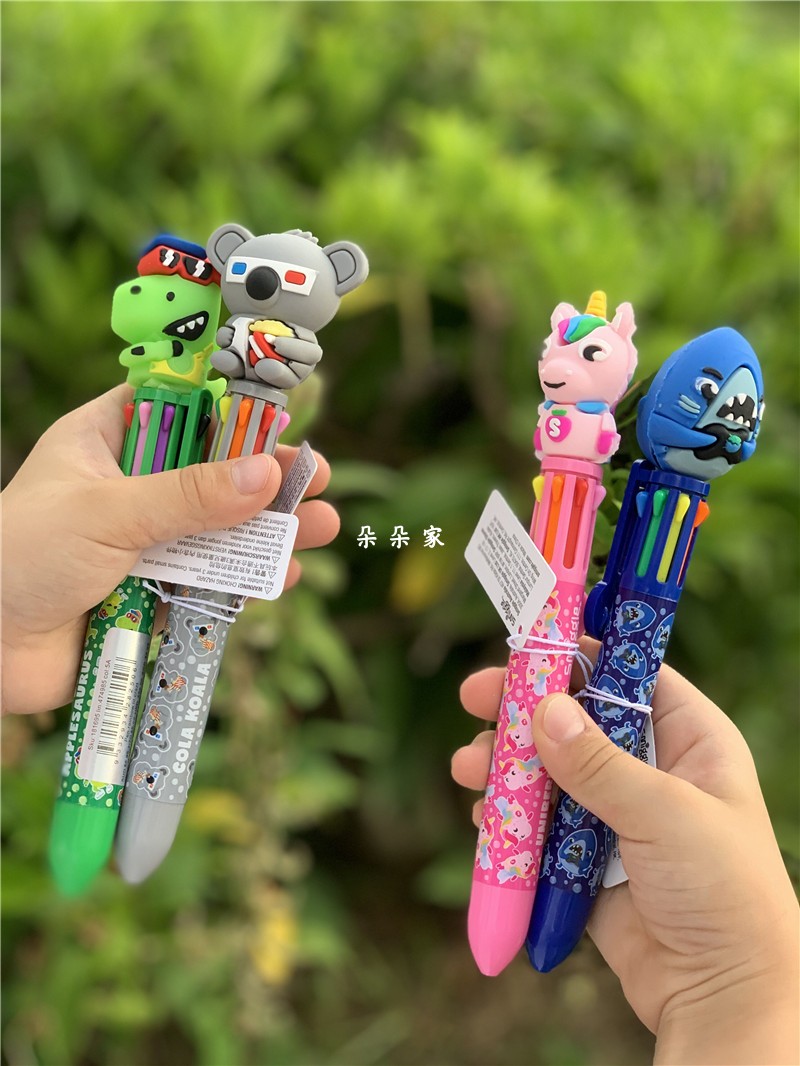 澳洲smiggle圆珠笔独角兽多色水果味卡通8色笔芯彩色笔香铅笔礼物 - 图0