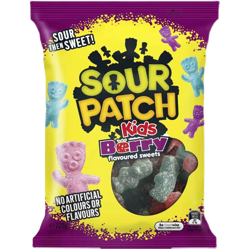 现货 澳洲进口 Sour Patch梅子味果汁软糖无添加糖果酸爽好吃220g - 图3