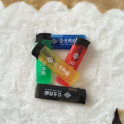 半透明喷胶橡皮一次性塑料打火机广告定制订做酒店刻字明火包邮 - 图2