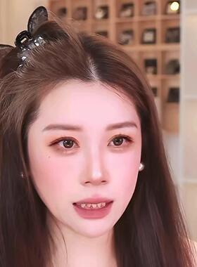 【下单立减50】韩系发卡超好看的兔耳朵减龄设计感小众刘海夹ZQ