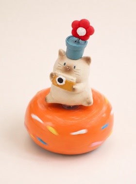 盲盒网红猫咪转转卡通办公室摆件