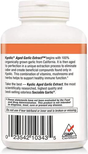 美国代购Kyolic Aged Garlic Extract Formula 103 Immune Formul - 图0