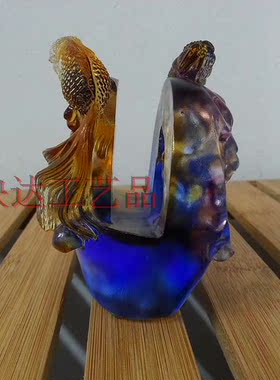 商务礼品招财高档琉璃桌面摆件