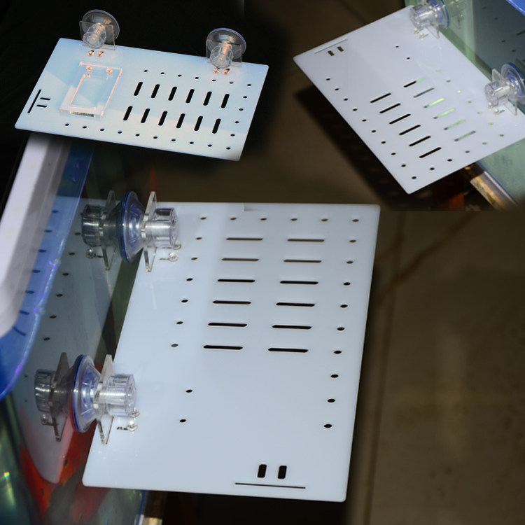 亚克力乌龟平台爬台乌龟晒背台带食槽透明白色多色吸盘挂钩可选,淘宝优惠券,粉丝福利购,淘宝优惠卷