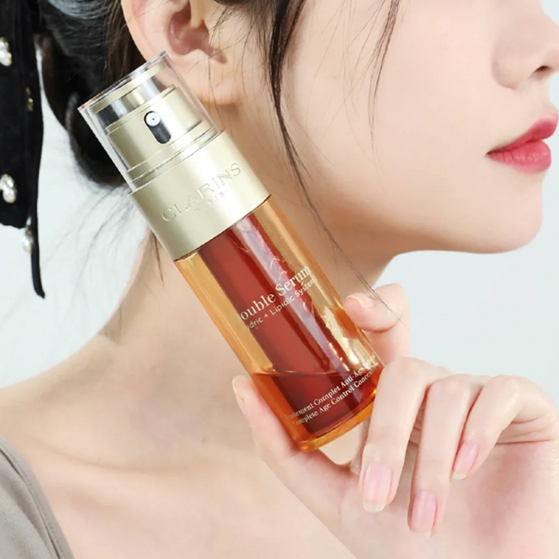 Clarins/娇韵诗双萃精华面部修护精华露黄金双瓶30ml50ml抗老熬夜