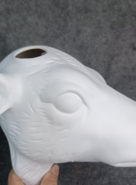 外贸欧式梅花鹿头鹿角摆件挂壁 家居软装背景墙挂壁装饰花瓶简约