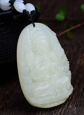 2026年生肖鼠本命佛千手观音旺财纳福开运玉石护神吊坠