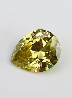2x3--13x18mm 5A 梧州人工宝石 水滴梨形橄榄黄色锆石 合成氧化锆