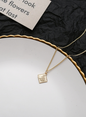 韩国简约复古项链女王钱币金币