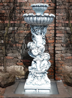 欧式风鱼池天使婚庆流水摆件新品