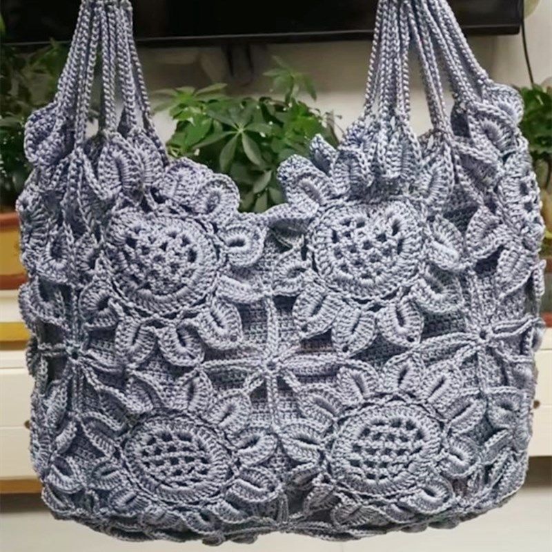 向日葵手工包包diy材料包自制大容量单肩包太阳花花朵手提包编织,淘宝优惠券,粉丝福利购,淘宝优惠卷