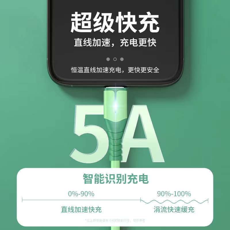 Typec超级快充数据线适用华为mate40p30p20nova9/8/7/6闪充电线长 - 图0