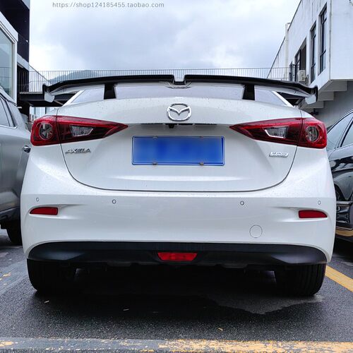 三厢车通用款汽车尾翼改装运动飞机翼免打孔烤漆机甲款pro定风翼 - 图1