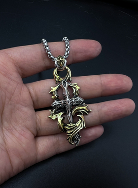 帝骁纯银s925黄铜圣光十字架吊坠