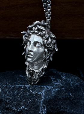 帝骁手工制作美杜莎s925银项链女