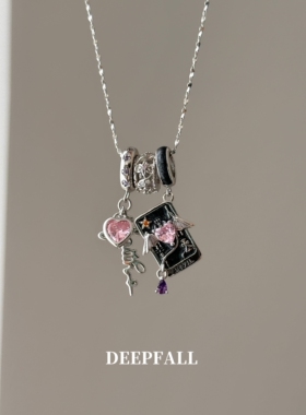 DEEPFALL【恶魔官搭】s925纯银项链女小众设计感锁骨链