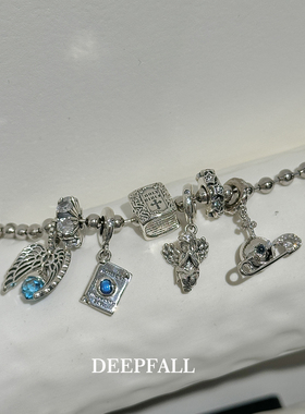 s925纯银天使之翼吊坠可拆卸手链