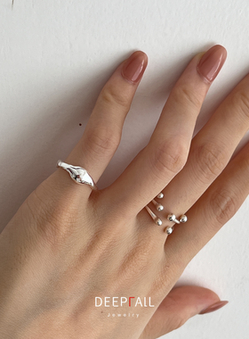 男女款纯银925简约小众尾戒