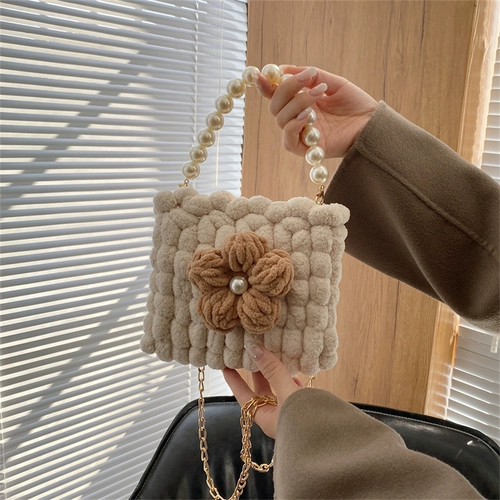 Барсетка, вязаная сумка ручной работы, сумка через плечо, аксессуар, набор материалов, DIY