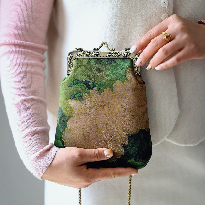 双姊妹新款原创香云纱口金链条手机包iphone15promax苹果13斜挎包,淘宝优惠券,粉丝福利购,淘宝优惠卷