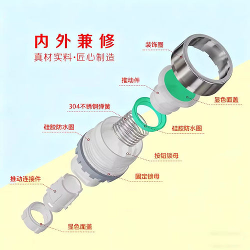 JS8080S-A防爆防尘防腐控制按钮塑料材质开孔22mm开关1常开1常闭 - 图2