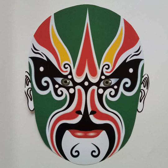 节日演出纸质面具中式脸谱国粹京剧脸谱面具装饰中国风年会面具