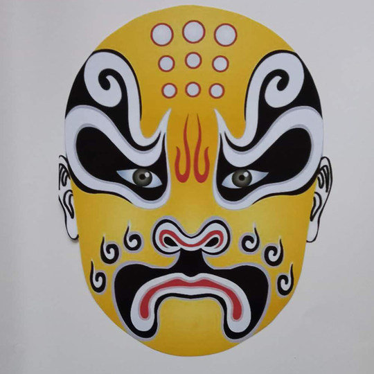 节日演出纸质面具中式脸谱国粹京剧脸谱面具装饰中国风年会面具