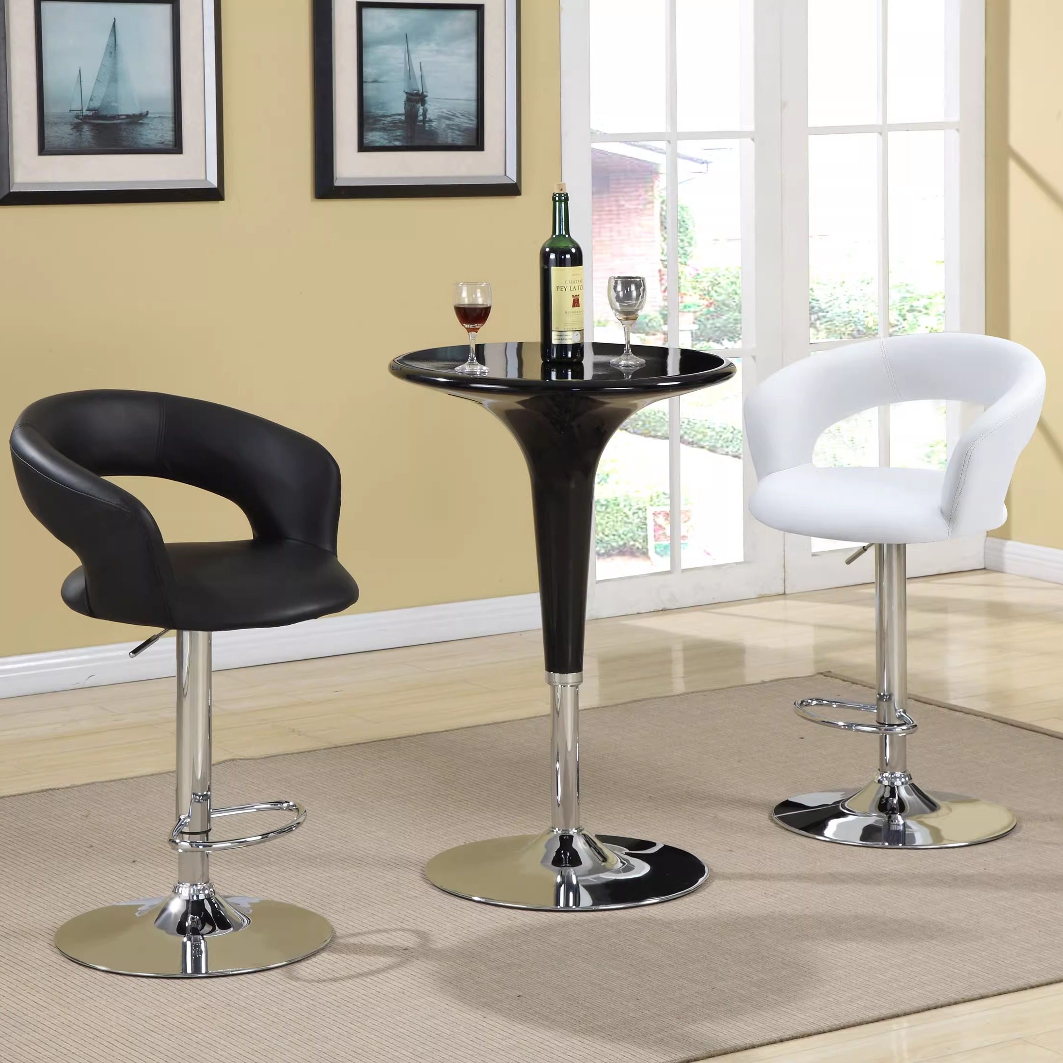 可升降茶几小圆桌酒吧展会白色洽谈桌接待桌椅组合阳台休闲小茶桌,淘宝优惠券,粉丝福利购,淘宝优惠卷