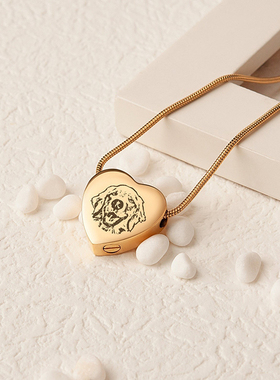 照片定制宠物去世纪念骨灰收纳项链刻字送猫咪狗主人吊坠创意礼物