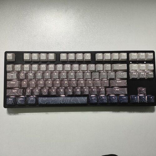 等高线正刻透光PBT热升华原厂高度渐变客制化机械键盘磁轴键帽 - 图1