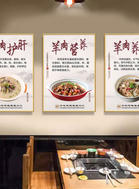 羊肉馆墙面装饰高清画面