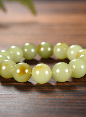 #新霞珠宝设计工作室 新疆和田玉且末糖青手串