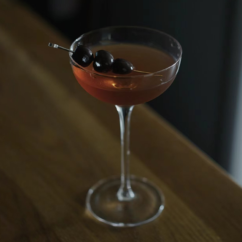 酒吧日式阔口鸡尾酒杯高脚无铅水晶杯玛格丽特香槟塔杯冷饮品杯子 - 图1