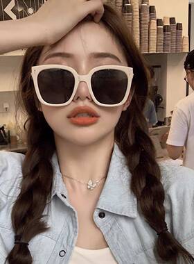 Jennie同款墨镜女ins韩版潮2022年新款防紫外线大方框圆脸显瘦男