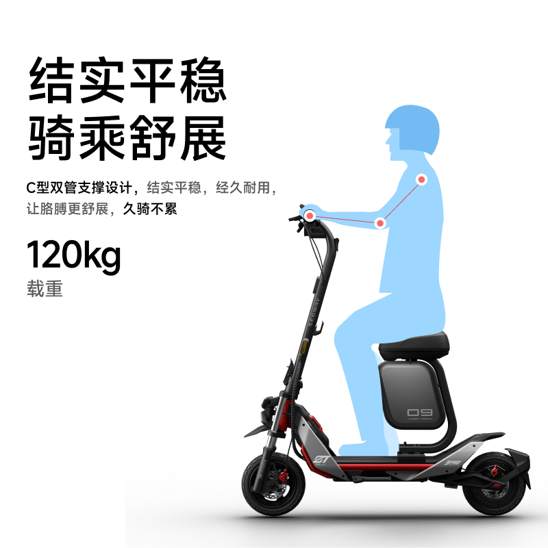 九号Ninebot电动滑板车ZT3系列座椅舒适减震 - 图2