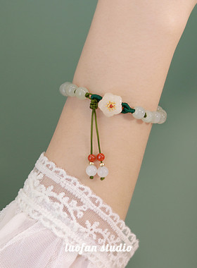 海棠花小众设计新款手链女生