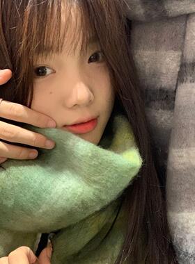灰色保暖新款显白围脖高级感秋冬