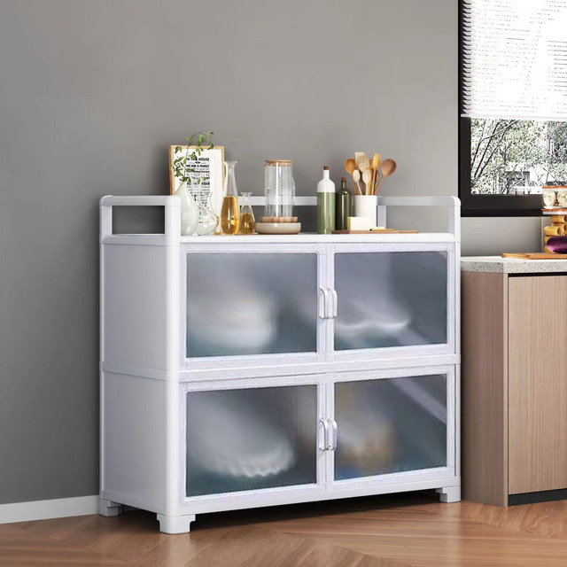 Aluminum alloy cabinet simple multifunctional tempered glass