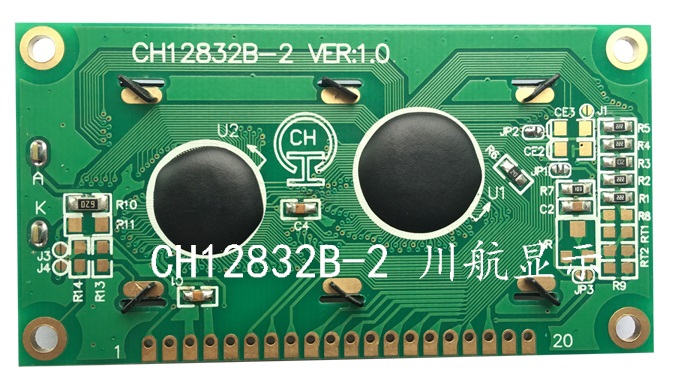 LCD工厂 12832 LCM液晶模块 128x32点阵带中文字库 80.8x42.8mm-图2