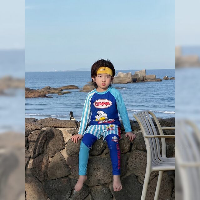 ຊຸດລອຍນ້ໍາເດັກນ້ອຍ Ultraman ຊຸດລອຍນ້ໍາແບບຫນຶ່ງຂອງເດັກນ້ອຍໃນລະດູຮ້ອນເດັກນ້ອຍຜູ້ຊາຍປົກປ້ອງແສງແດດໄວແຫ້ງໄວຊຸດລອຍນ້ໍາແຂນຍາວສາມຊຸດ