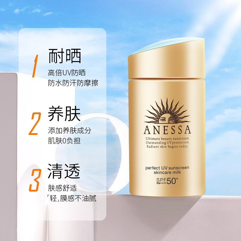 安耐晒新版小金瓶60ml资生堂防晒霜 JessicasSuitcase海外防晒霜