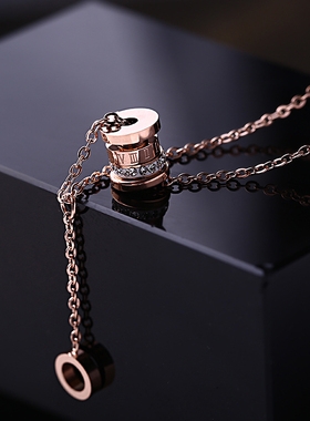 不褪色钛钢气质玫瑰金女戒指圈