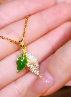 金枝玉叶时尚百搭叶子项链