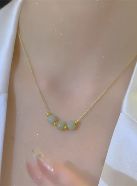 三生三世钛钢转运珠项链锁骨链